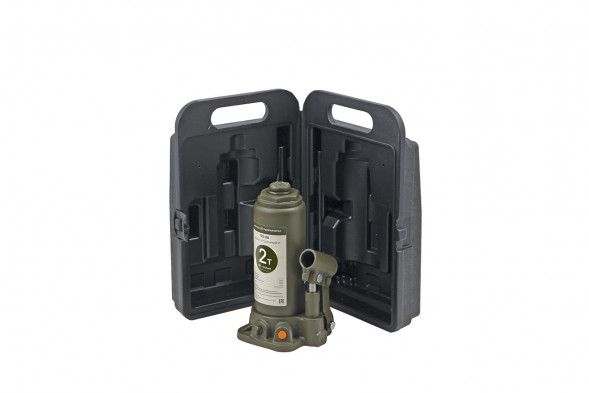 903121 Домкрат гидравлический бутылочный 2 тонны, 181-345 мм в кейсе