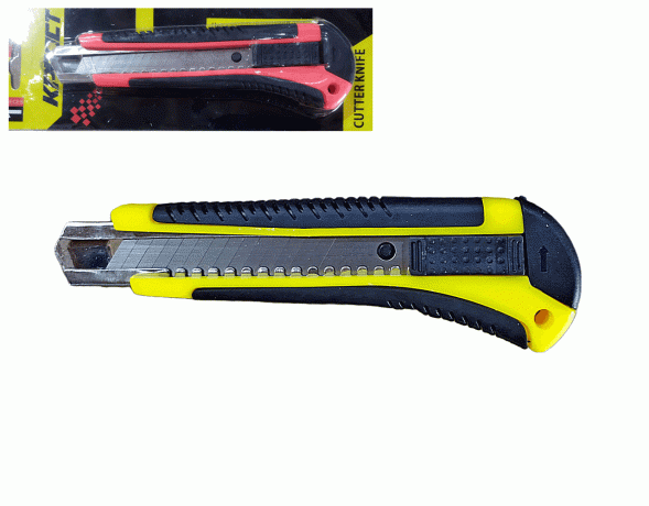 Нож-автомат с ломающимися лезвиями 18мм (6001286)  Креост