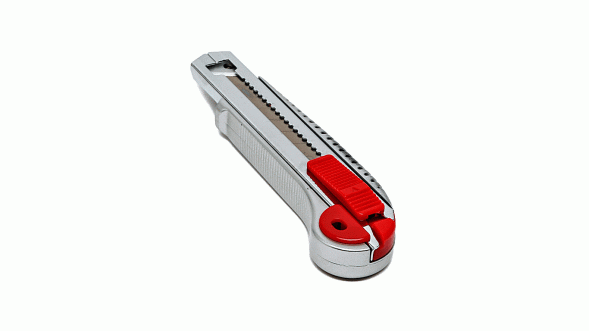 Нож-автомат с запасными ломающимися лезвиями (5 лез.) (24шт)