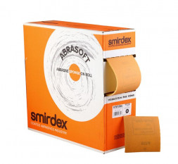 Абразивная бумага на поролон. основе в рулоне с перф. SMIRDEX 135 Abrasoft, 115мм*25м Р220 (из рул.ш
