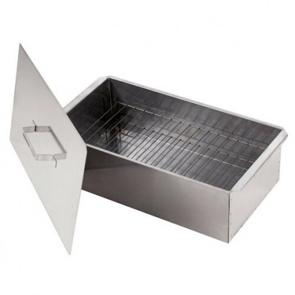 Коптильня (420*270*175)двухъярусная малая нерж.сталь 0,8мм с поддоном