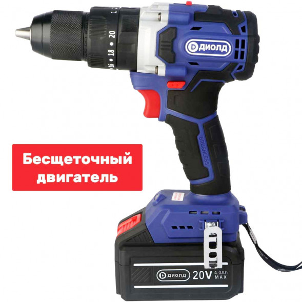 Дрель ручная электрическая аккумуляторная 1х4,0А*4 семейка(ДЭА-20 ЛИ-03У) "ДИОЛД"