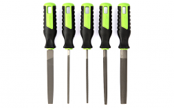 253705 Набор напильников №2 100 мм, 5 шт (плоский, полукруглый, трехгранный, квадратный, круглый) (6