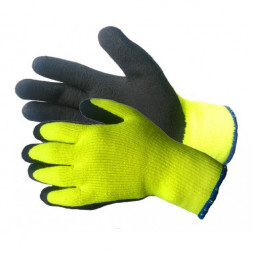 А-50 Перчатки стрейчевые из нейлона со специальным латексным покрытием &quot;Пена салатовые/красные 12шт.