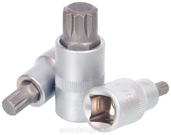 39518 Головка со вставкой SPLINE М18 (1/2&quot;;L=55мм) АвтоДело
