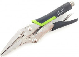 432530 Зажим с фиксатором с удлиненным захватом 230мм, двухкомпонентная рукоятка (6шт)