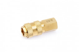 949075 Штуцер быстросъемный латунный &quot;мама&quot; (F) × &quot;мама&quot; 1/4&quot;(F)