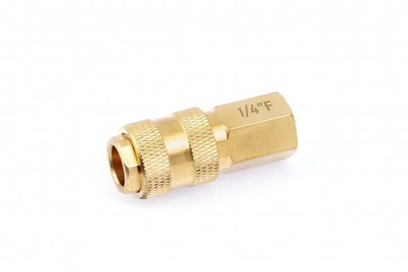 949075 Штуцер быстросъемный латунный &quot;мама&quot; (F) × &quot;мама&quot; 1/4&quot;(F)