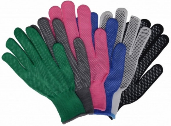 А-20 Перчатки нейлоновые с ПВХ силиконовой точкой (10шт)