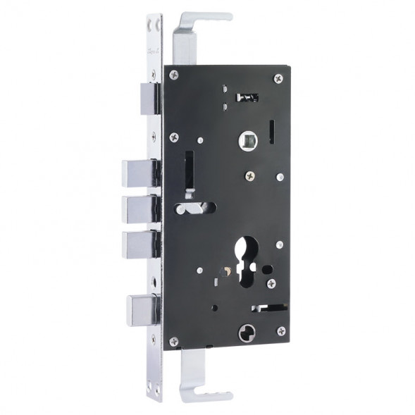 Корпус замка КЗВР-1А Автомат 68мм правый  (хром)  &quot;Нора-М&quot;