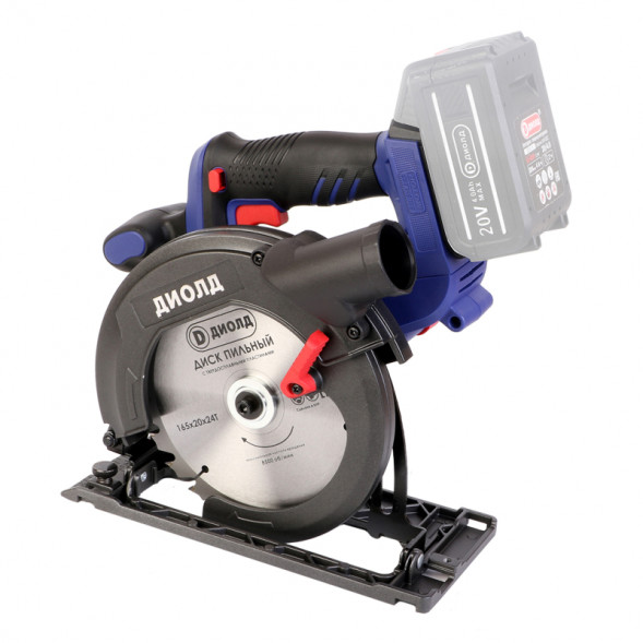 Пила дисковая аккумуляторная (АДП-20ЛИ-02) &quot;ДИОЛД&quot; (без батареи и ЗУ)