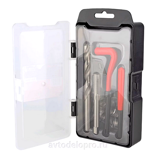 40566 Набор для восстановления резьбы М12*1,75 (15 пр.) АвтоДело