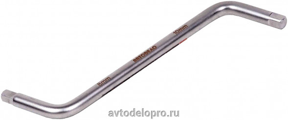 40540 Ключ для слива масла S-образный квадрат 8х10 мм АвтоДело