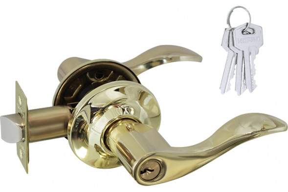 Защелка м/к (ключ/фикс.) ЗВ1-01 (золото)  "Нора-М"