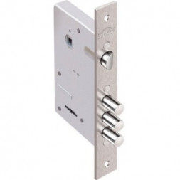 Замок врезной 1.04.27 Кремень никель, сувальдный стержни 3шт. d12мм под фалевую ручку