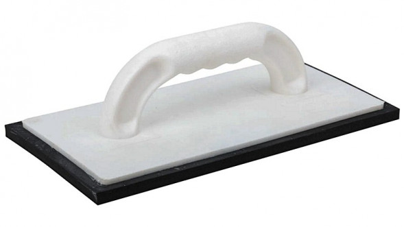 Терка пластмассовая с резиновым покрытием, 10мм 280*140мм