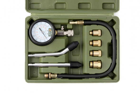830108 Компрессометр для бензиновых двигателей с насадками (20шт)