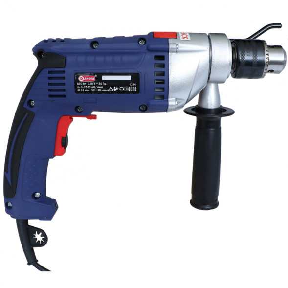Машина ручная электрическая сверлильная ударно-вращальная 800 Вт (МЭСУ-7) "ДИОЛД"