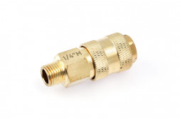 949080 Штуцер быстросъемный латунный &quot;мама&quot; (F) × &quot;папа&quot; 1/4&quot;(М)