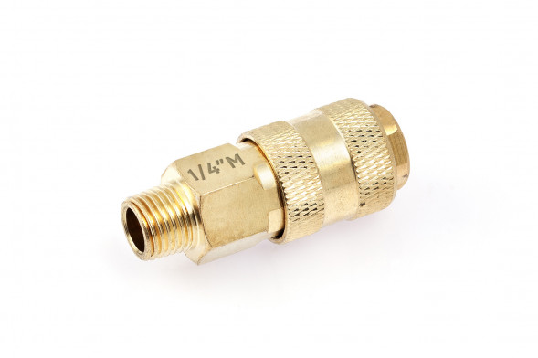 949080 Штуцер быстросъемный латунный &quot;мама&quot; (F) × &quot;папа&quot; 1/4&quot;(М)