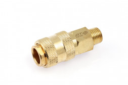 949080 Штуцер быстросъемный латунный &quot;мама&quot; (F) × &quot;папа&quot; 1/4&quot;(М)