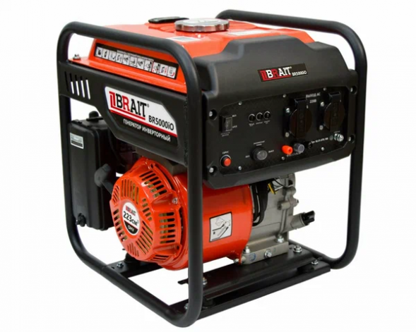 Генератор бензиновый инверторный BR5000iO (3,5/3,7кВт, 220В, 50Гц, бак 7л, откр типа розетки 2*16А)