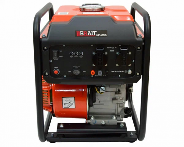 Генератор бензиновый инверторный BR5000iO (3,5/3,7кВт, 220В, 50Гц, бак 7л, откр типа розетки 2*16А)