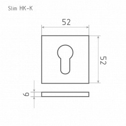 Накладка под ключ Slim НК-К белый