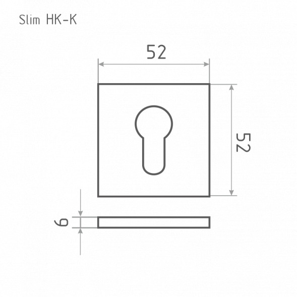 Накладка под ключ Slim НК-К белый