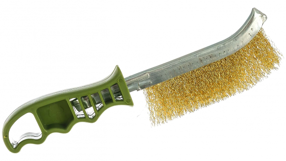 270231 Щетка с пластиковой рукояткой, латунная щетина (12шт)