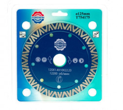 Диск алмазный &quot;TORGWIN&quot; по керамике тип &quot;V&quot; HOT PRESS  125*10*22.23