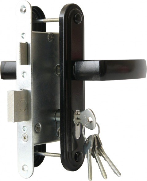 Замок врезной ЗЕНИТ ЗВ4-3.05 черный