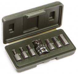 626487 Набор вставок шестигранных  3/8&quot;(4,5,6,7,8,10,12мм) дл.30мм,7 предм.