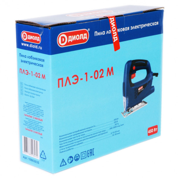 Пила лобзиковая электрическая 450 Вт (ПЛЭ-1-02М) "ДИОЛД"