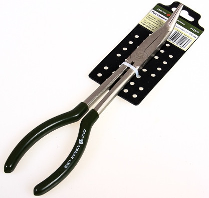 413300 Плоскогубцы (пассатижи) удлиненные загнутые 300мм на холдере  (6шт)