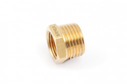 949092 Переходник резьбовой латунный, &quot;папа&quot; 1/2&quot;(M) × &quot;мама&quot; 3/8&quot;(F)