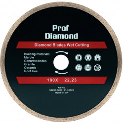 Диск алмазный &quot;Prof Diamond&quot; плитка 180мм*2,0*7*25,4
