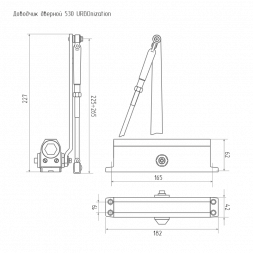 Доводчик 530 URBOnizatio (50-90кг) (черный) морозостойкий &quot;Нора-М&quot;
