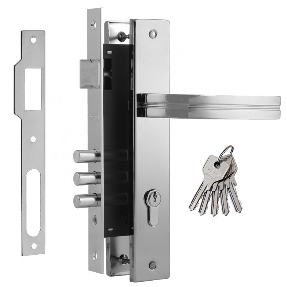 Замок врез. N106-85 М  (хром)  &quot;Нора-М&quot;