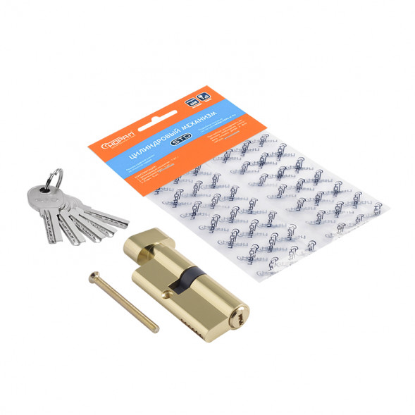 Цилиндр.мех-м STD AL ЛПВ-80 (золото) (45-35в) &quot;Нора-М&quot;