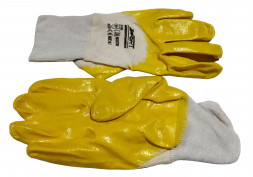 А-6 Перчатки Х/Б  (оранжевый нитрил) 12шт.