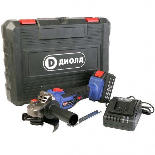 Машина шлифовальная угловая аккумуляторная 20В (АМШУ-20 ЛИ-01) (кейс) &quot;ДИОЛД&quot;