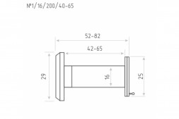 Глазок дв. №1Ц/16/200/40-60 (хром) Нора-М