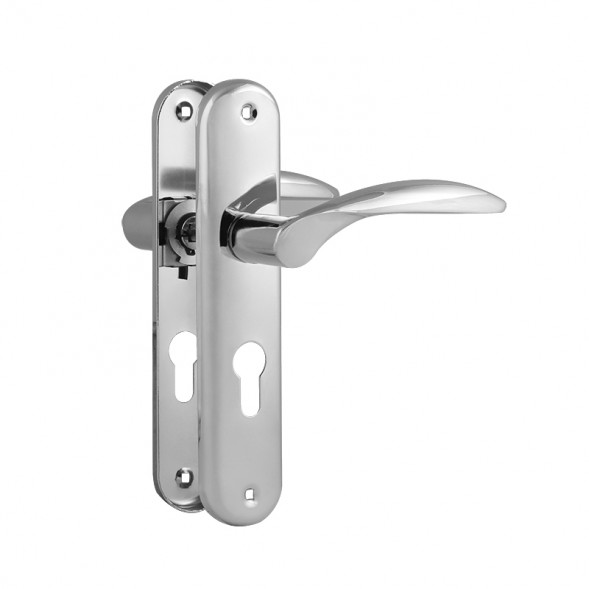 Ручка дверная на планке 94-55мм (хром) &quot;Нора-М&quot;