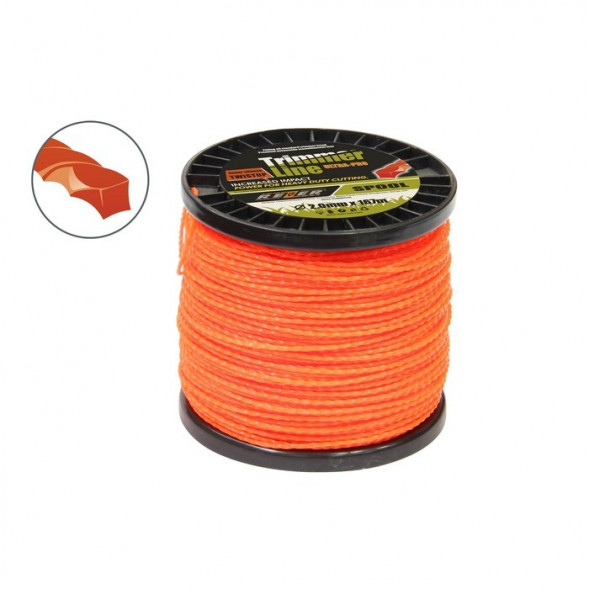 Леска для триммера витой квадрат 4,0мм/159м