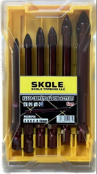 Набор сверл по керамике QUATRO 6пр SKOLE (+хв)