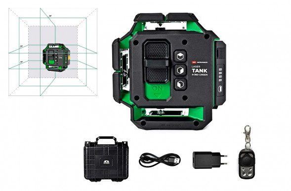 Профессиональный лазерный уровень ADA LaserTANK 4-360 GREEN Basic Edition