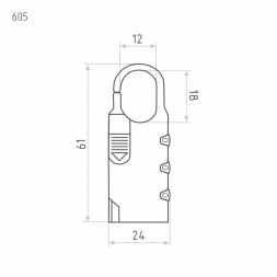 Замок навесной кодовый 605 (зеленый) &quot;Нора-М&quot;