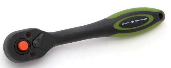 608712 Трещотка флажковая в пластик.корпусе 72 зубца 1/4"