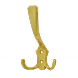 Крючок-вешалка №10 3-х рож. (золото)  &quot;Нора-М&quot;